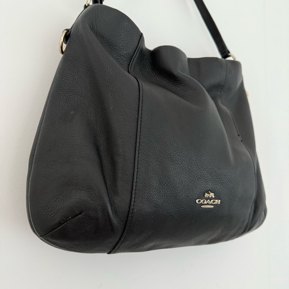 Vintage Coach black leather East/West Isabelle hobo shoulder bag - Picture 3 of 10